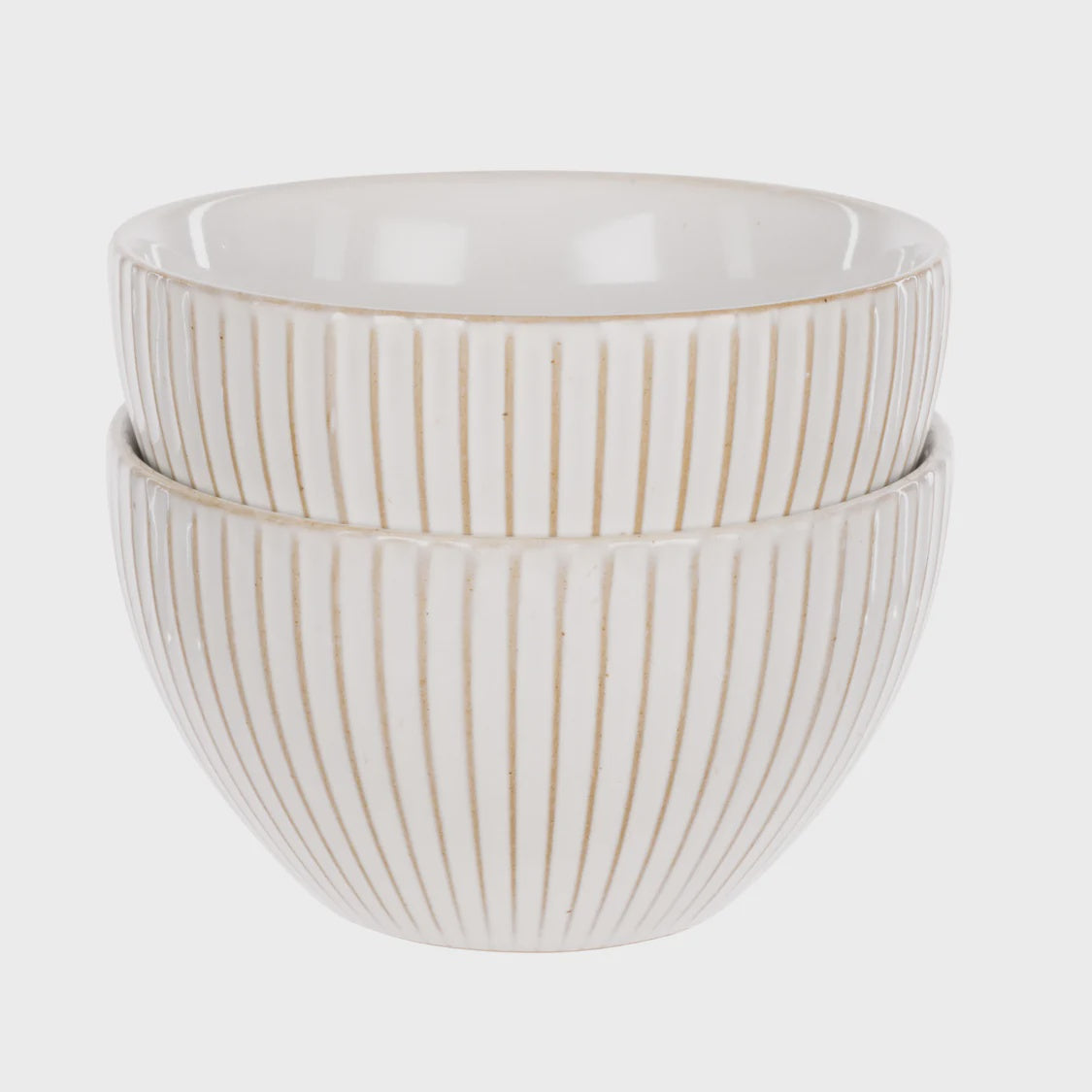 D&W Maisie Ribbed Porcelain Dessert Bowls