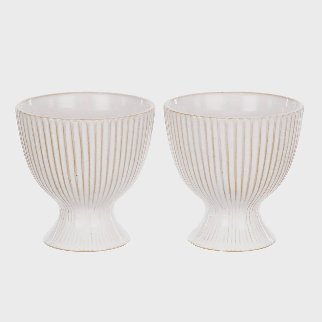 D&W Maisie Ribbed Porcelain Parfait Bowls