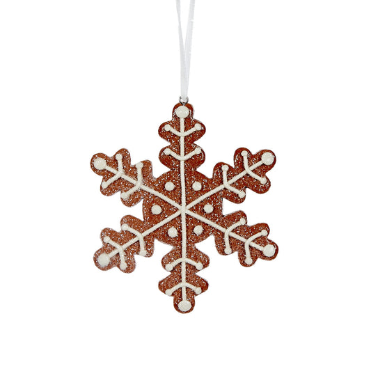 Holly And Ivy Snowflake Gingerbread Hanging