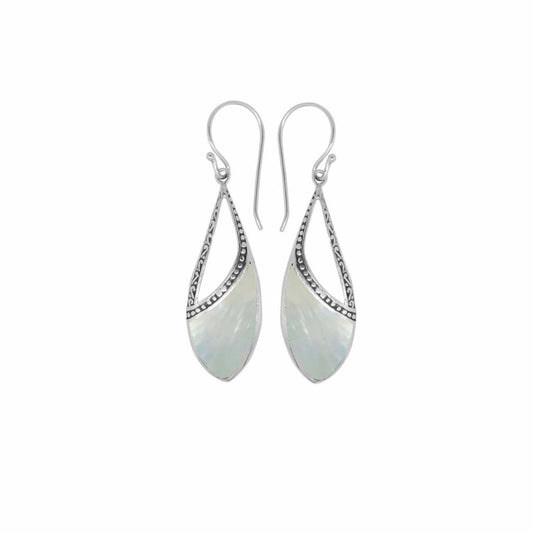 BD Large Silver & Mother of Pearl Earrings