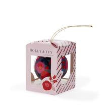 Holly And Ivy Artist Bauble 7.5cm Poppies
