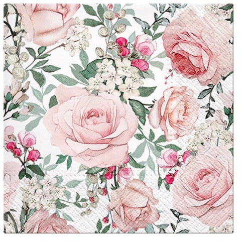 Paw Lunch Napkins 33cm Gorgeous Roses