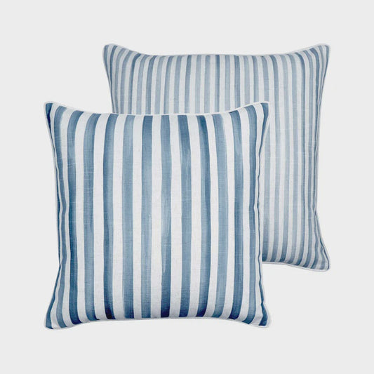Madras Link Taylor Blue Painted Stripe Cushion