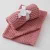 Jiggle & Giggle Basketweave Knit Baby Blanket - Blush