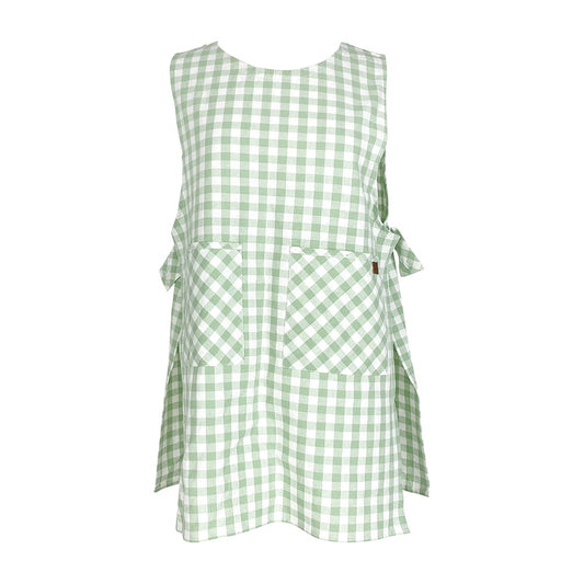 Annabel Trends Classic Gingham Pinny Apron - Sage