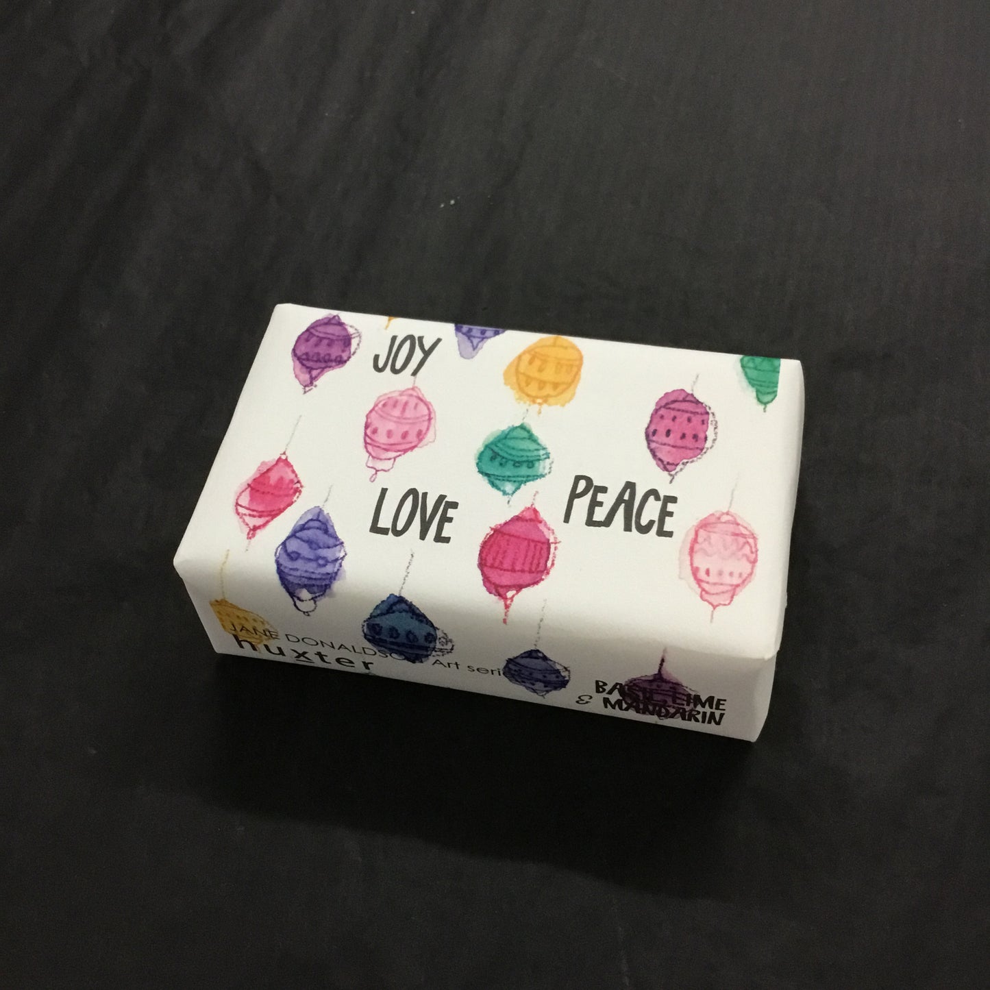 Huxter 'Joy Peace Love' Wrapped Soap
