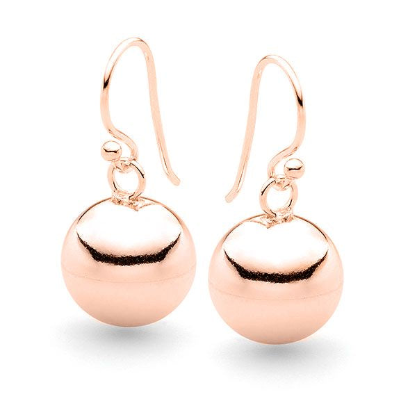 BD 18ct Rose Gold Flashed 8mm Ball ERs