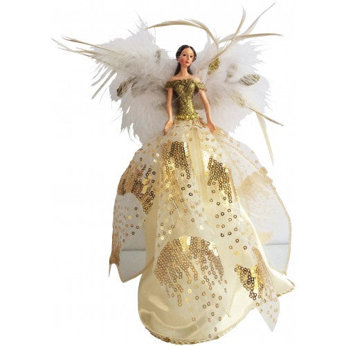 Urban Products Angel with feathers tree topper Gold