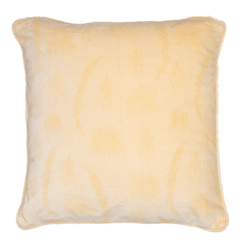 DWBH Printed Velvet Cushion -Butter
