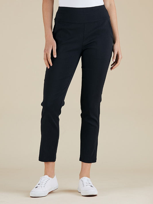 Threadz Ankle Detail Pant  Black