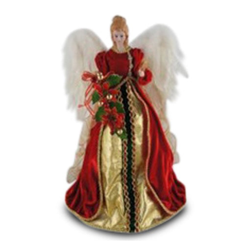 42nd Street 40cm Angel Tree Topper Red/Gold