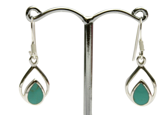 BD Sterling Silver & Turquoise Drop Earrings