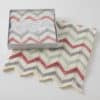 Jiggle & Giggle Blush Zig Zag Crochet Baby Blanket