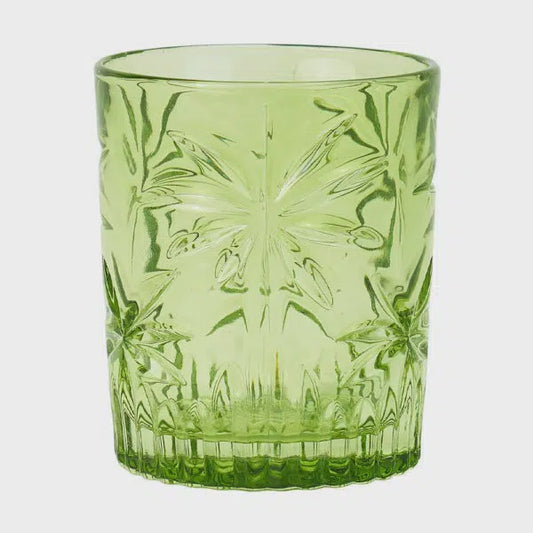 Annabel Trends Green Palm Tumblers - Set of 4