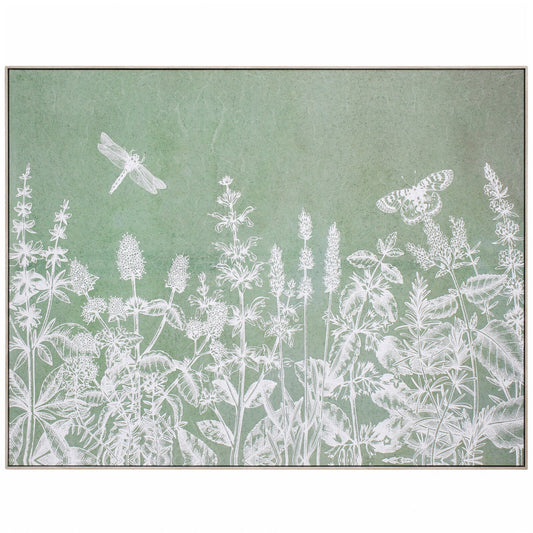 LaVida Framed Green White Botanical Print