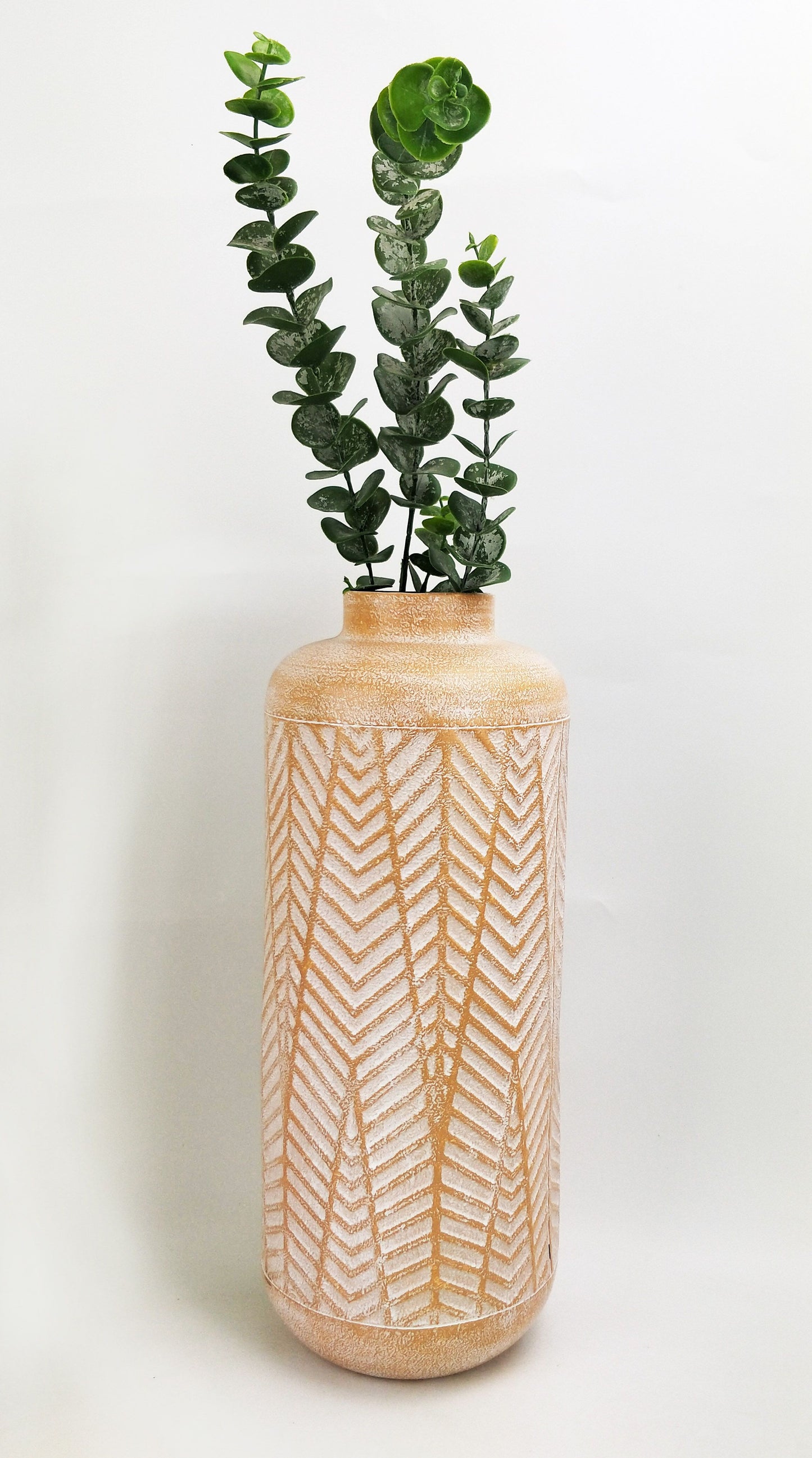 Urban Products Jada Leaf Vase Orange & White Medium 39.5cm