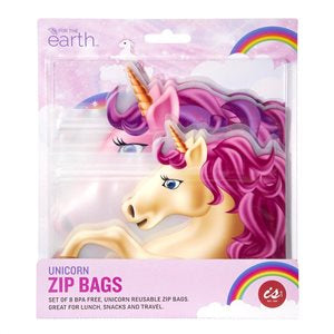 IS Gift Reusable Zip Bags Unicorn