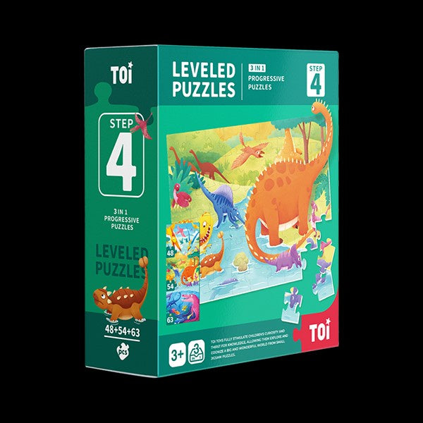 Toi World Leveled Puzzles-Step 4 Dinosaur