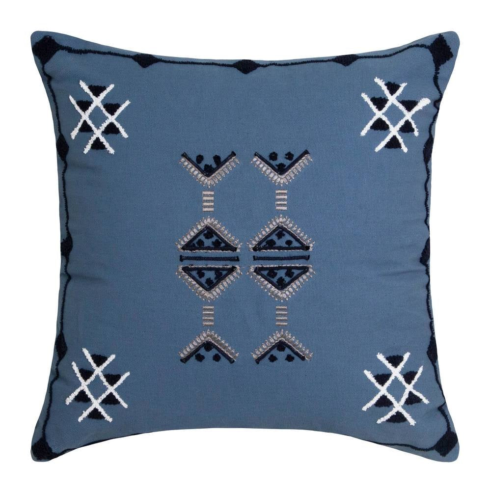 j.elliott Home Arizona Cushion 50x50cm - Steel Blue