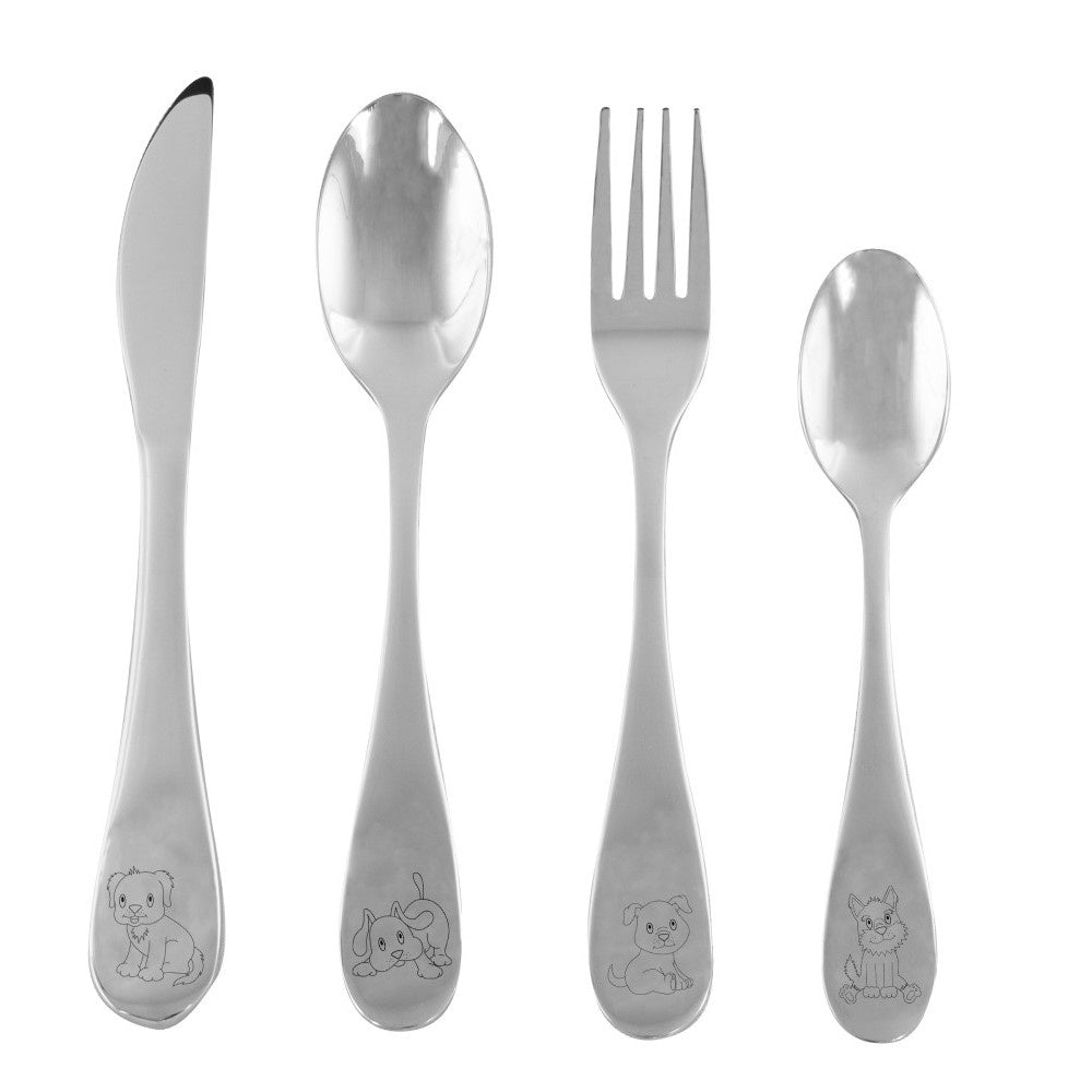Wilkie Brothers 4pc Cutlery Set  - Puppy Collection