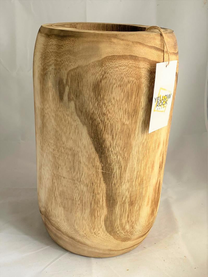 Yellow Rock Decor Wooden Stool/Pot Holder Tall