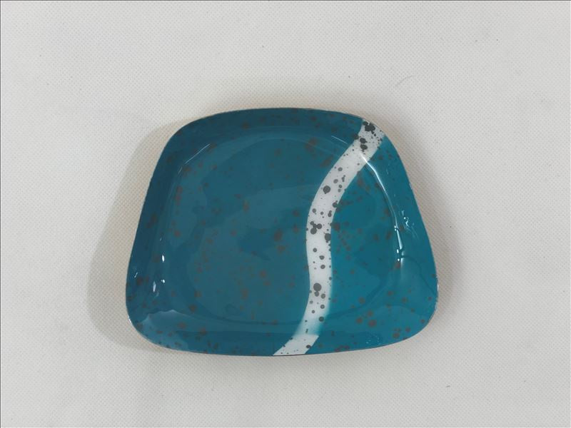 Willis Lane Paula Gold/Blue/White Enamel Plate