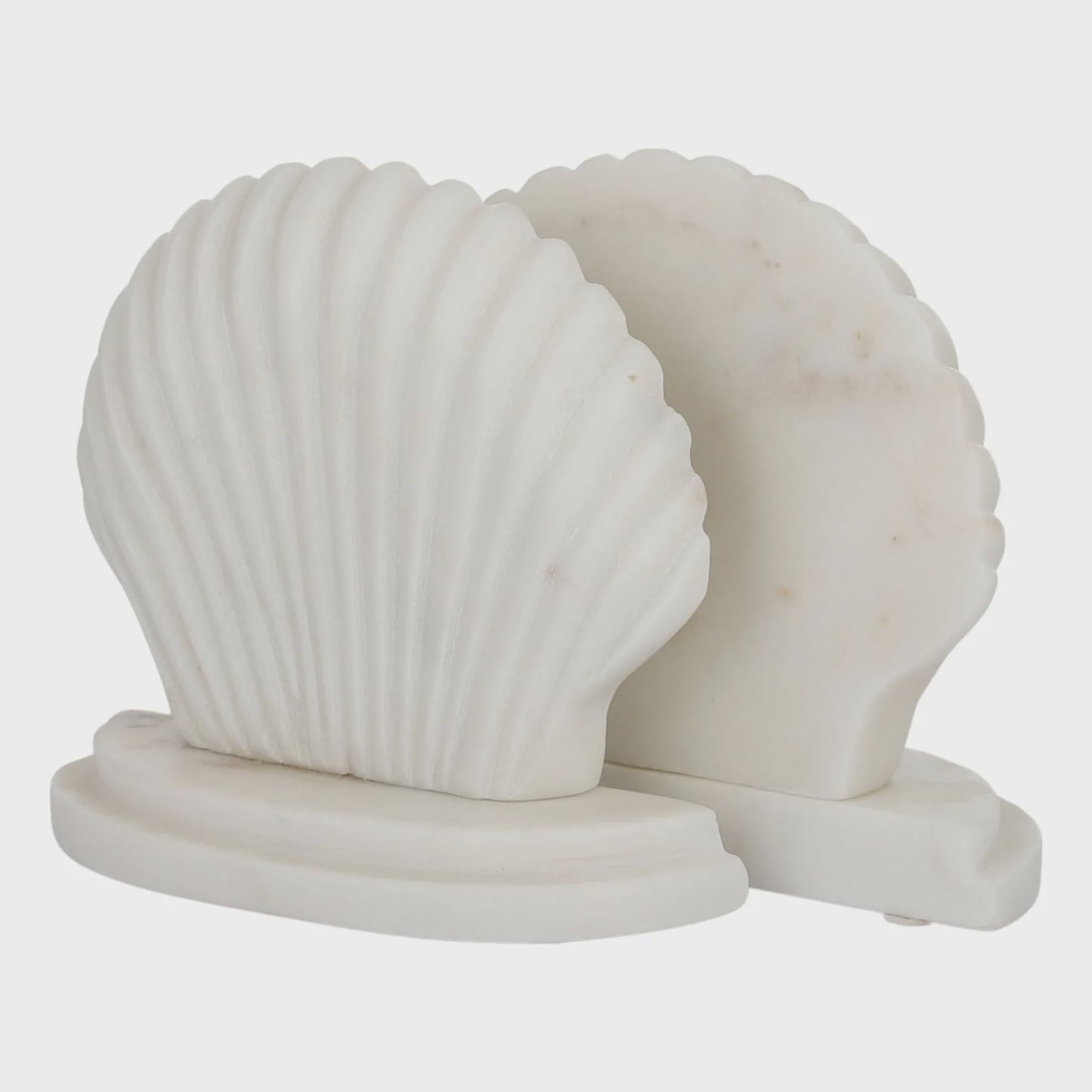 CTC Edie Marble Shell Bookends Set