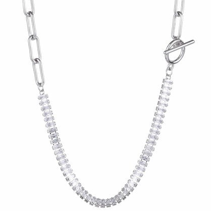 Zizu Silver Chain / Crystal Necklace