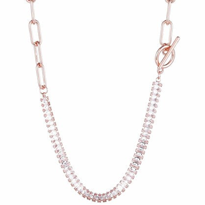 Zizu Rose Gold Chain/Crystal Necklace