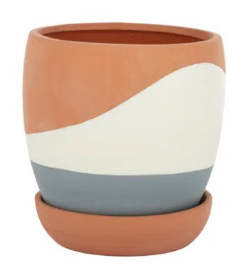 Life Botanic Spliced Ceramic Pot/Saucer