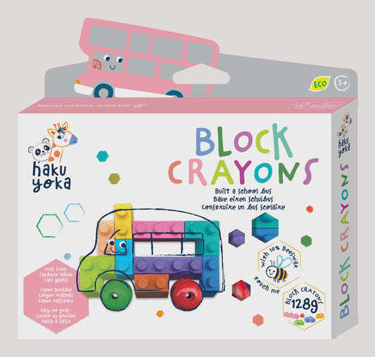 haku yoka block crayons - school bus