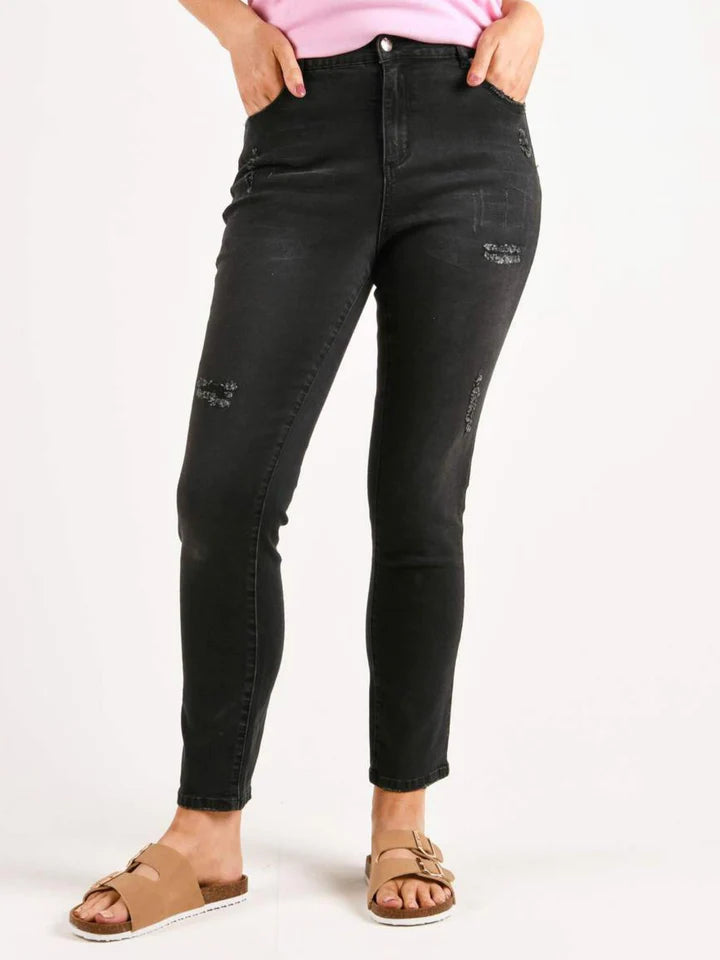 Ellis & Dewey High Waisted Jean - Black