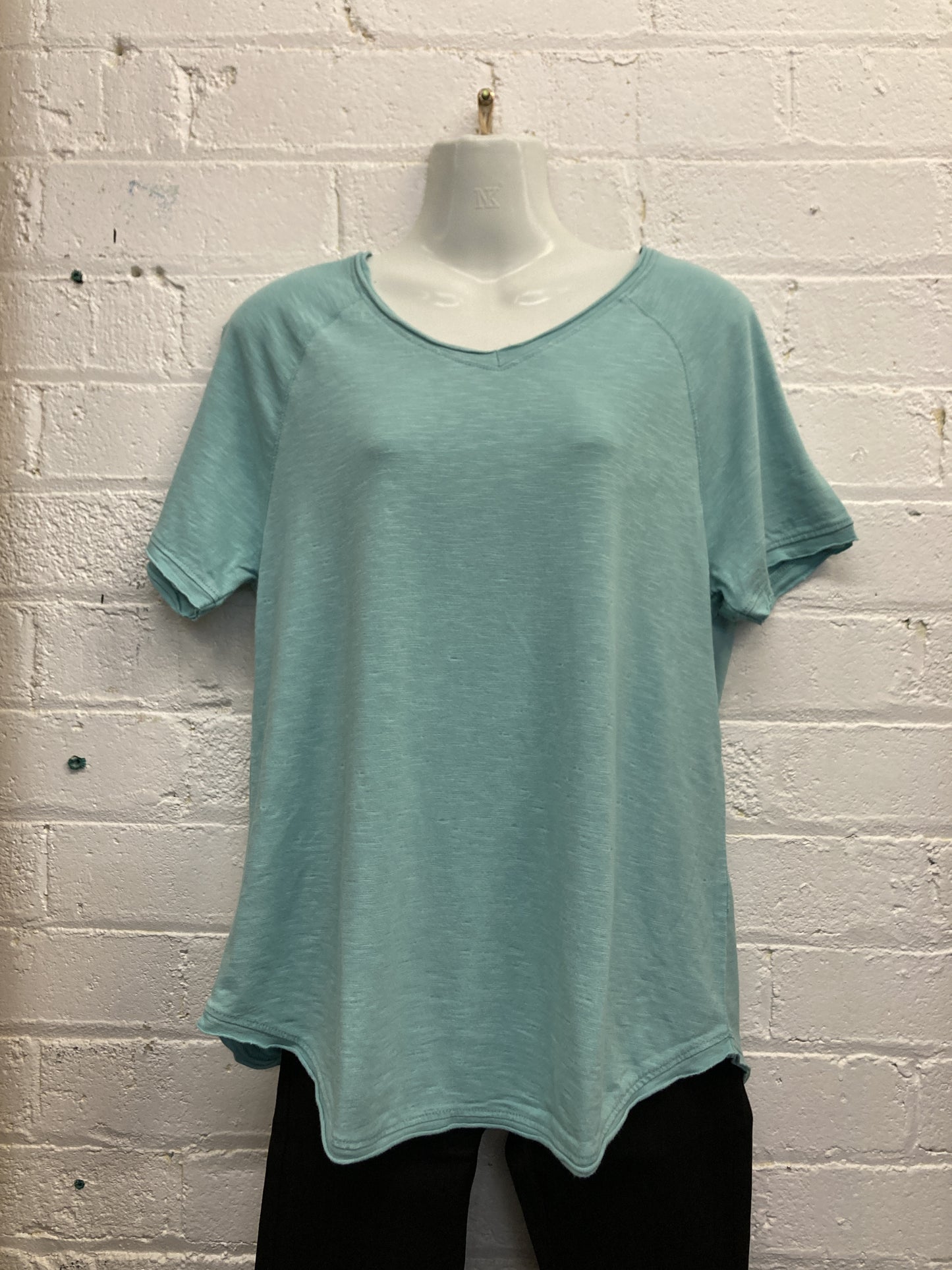 Ellis & Dewey V Neck Tee Teal