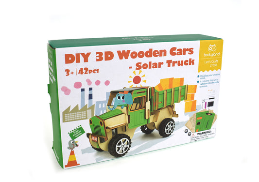 Tookyland DIY 3D Wooden Cars- Solar Truck