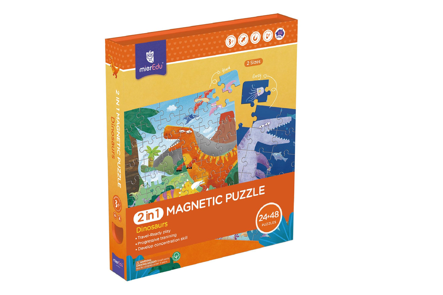 MierEdu 2 In 1 Magnetic Puzzle - Dinosaurs