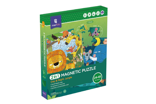 MierEdu 2 In 1 Magnetic Puzzle - Jungle