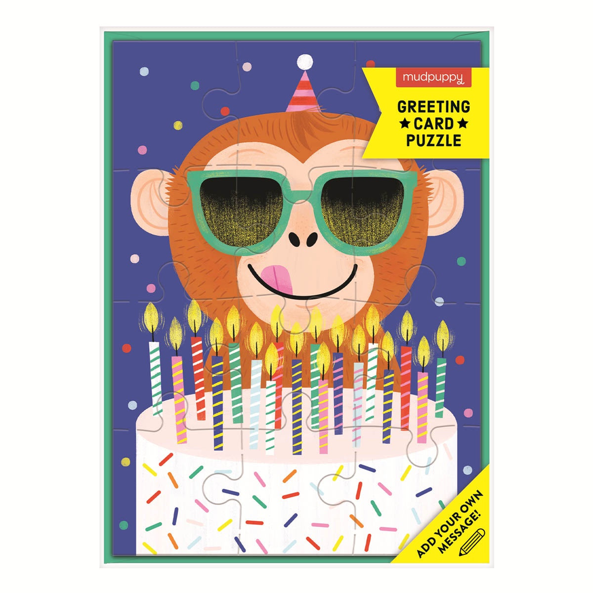 Mudpuppy Greeting Card Puzzle - Monkey