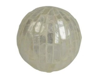 Coast to Coast Home Shiloh Inlay Deco Ball 10cm - Ivory