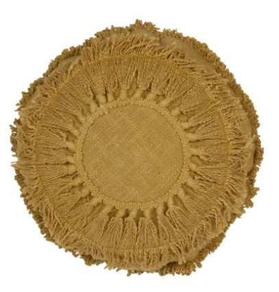 CTC Colette Round Cushion 4cm Ochre