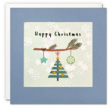 Happy Christmas Tree Decoration Card