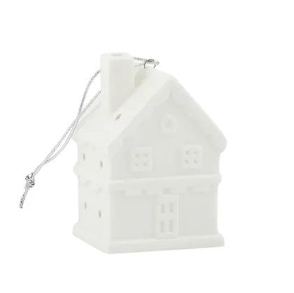 Gala House Ceramic Ornament White