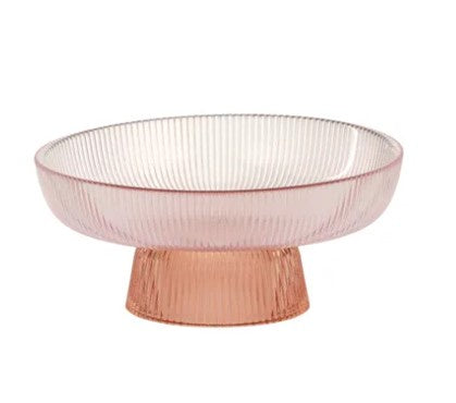 Assemble Frankie Glass Cake Stand Amber/Pink