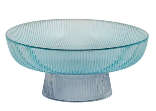 Assemble Frankie Glass Cake Stand Blue/Teal