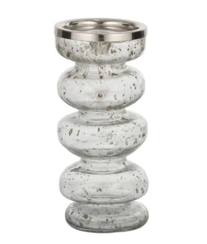 Coast to Coast Salt Glass Candle Holder Lg