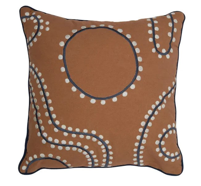 CTC Tiv Cotton Embroidered Cushion