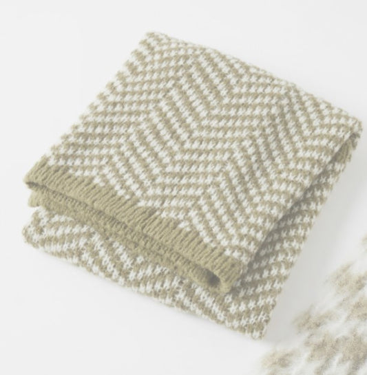 Nordic Kids Sienna Wool Blend Baby Blanket Olive