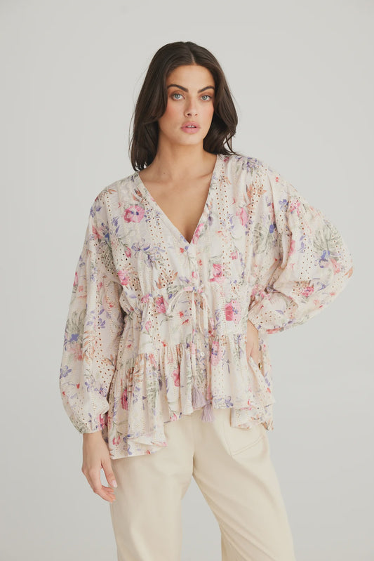 Talisman Cha Cha Top Floral Broderie