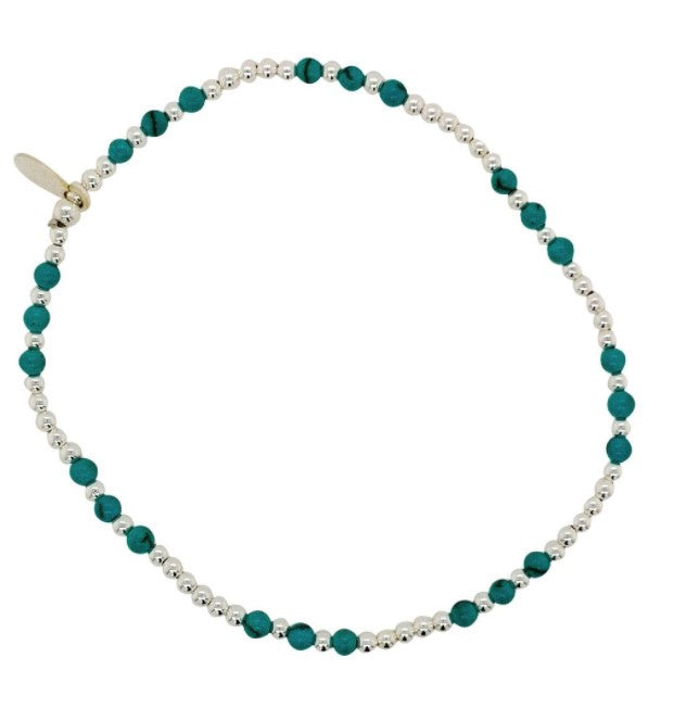 BD S/S & Turquoise Bracelet