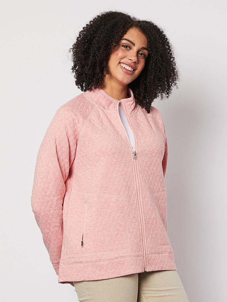 Gordon Smith Quilted Zip Jacket - Rose