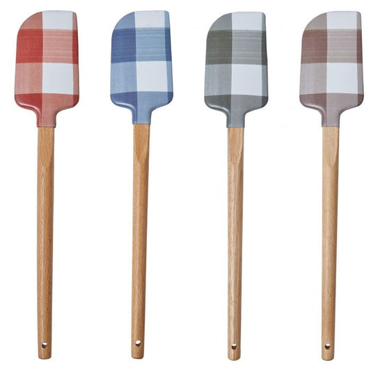 D&W Manor Gingham Spatula 4 Assorted Designs